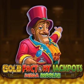 Gold Factory Jackpots Mega Moolah logo – Jackpots by Aurum Signature Studios at Kingmaker Casino