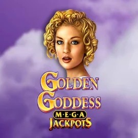 Golden Goddess Megajackpots slot logo by IGT at Kingmaker Casino