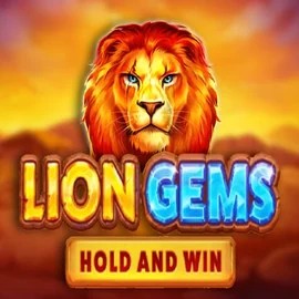 Lion Gems Hold and Win slot logo by Playson at Kingmaker Casino