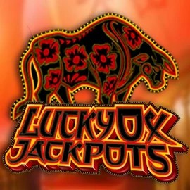 Lucky Ox Jackpots slot logo by Rival at Kingmaker Casino