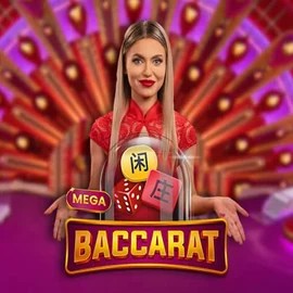 Mega Baccarat logo by Pragmatic Play Kingmaker Casino