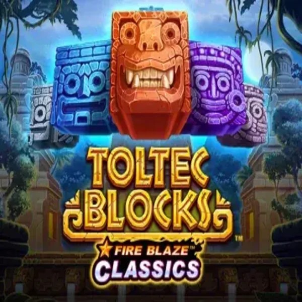 Fire Blaze: Toltec Blocks by Rarestone Gaming, showcased at kingmaker-casino.eu – game logo